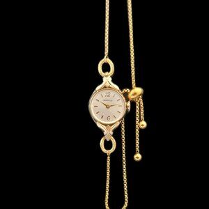 Caravelle By Bulova 10k Ladies Vintage Jewelled Mechanical Watch